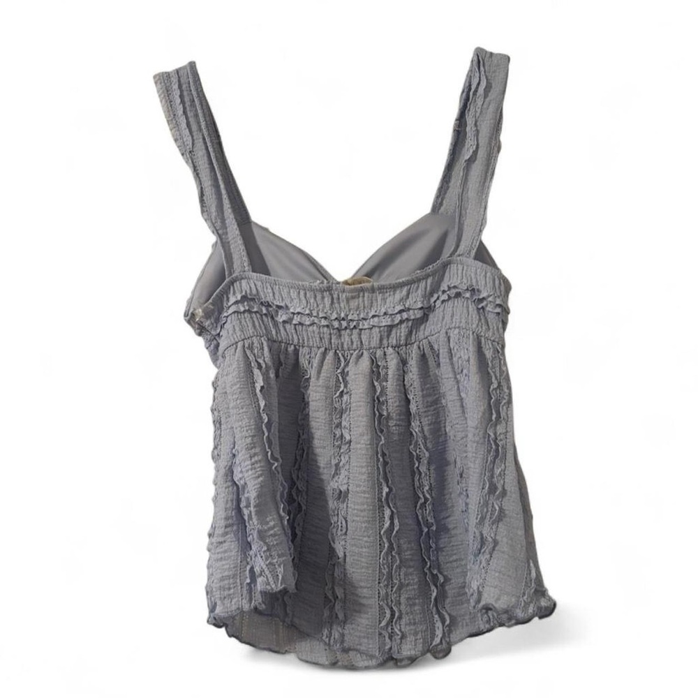 NWT Derek Heart Baby Blue Ruffle Top - Picture 2 of 2